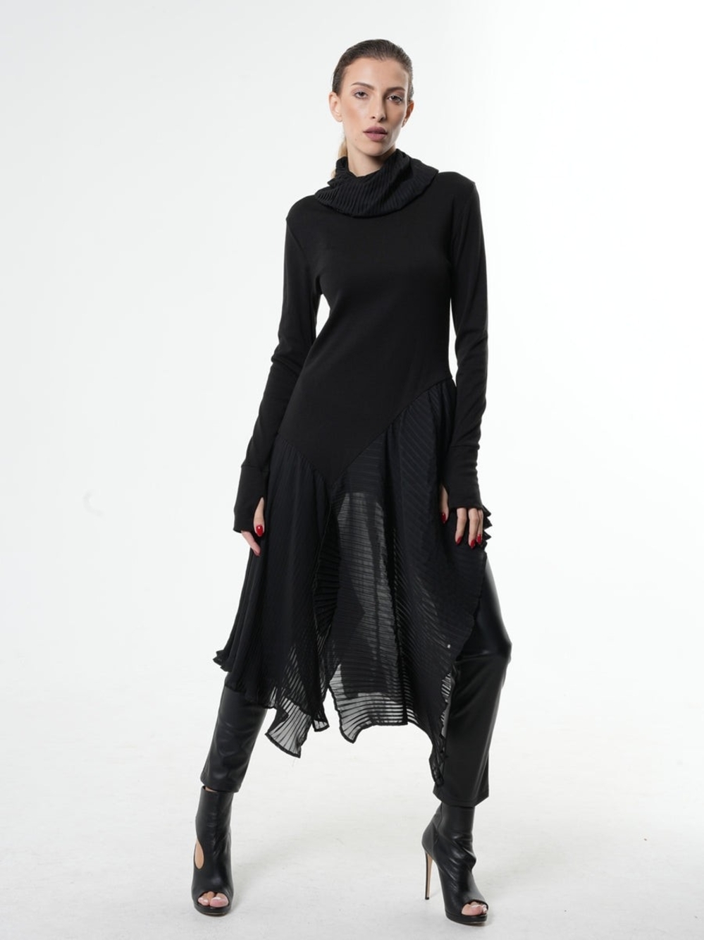 Metamorphoza Asymetrical Chiffon Tunic Dress